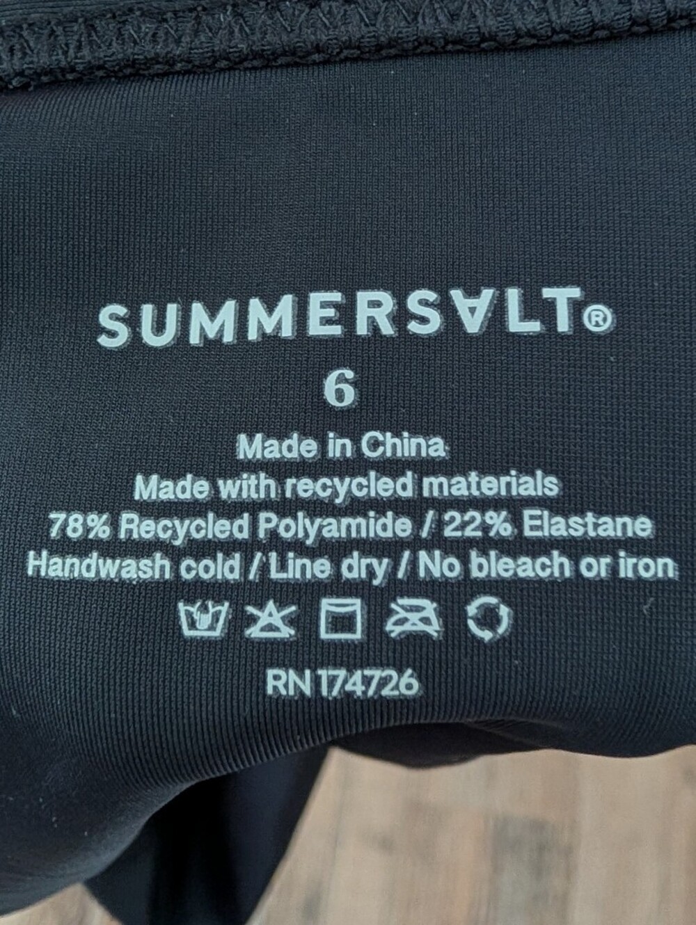 Summersalt Plunge V-Neck Criss Cross Open Back One-Piece Swimsuit Sz 6 - Picture 2 of 12